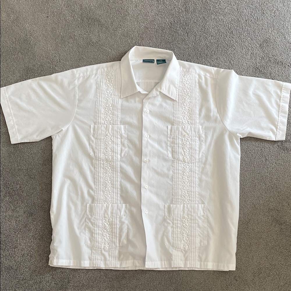 Vintage Men's White Short Sleeve Shirt